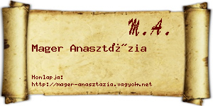 Mager Anasztázia névjegykártya